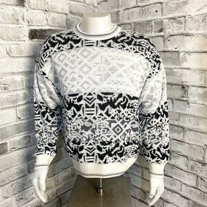 Vintage 80s 90s Porto Bello Graphic Print Crewneck Sweater
